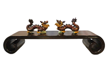 Chinese Scroll Table Solid Elmwood