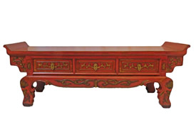 Chinese Meditation Table with Drawers and Wing Top