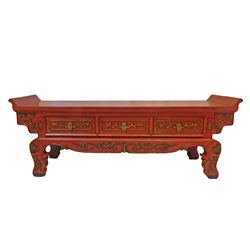 Chinese Meditation Table with Drawers and Wing Top