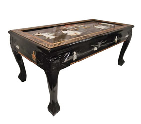 Ball and Claw Lacquer Mother Of Pearl Inlaid Dragon Coffee Table