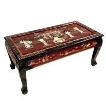 Ball & Claw Dragon Coffee Table in French Red Lacquer