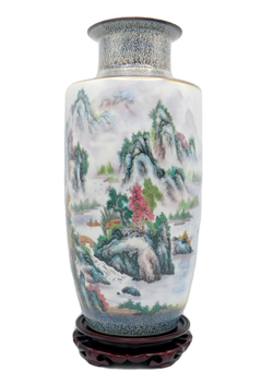 White Porcelain Vase of Landscape