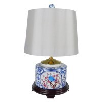 Blue and White Lamp Paisley Design