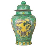 Chinese Jar in Turquoise Glaze with Floral Decoration 16