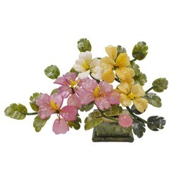 Oriental Stone Jade Tree Flower and Fruit