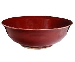 Chinese Porcelain Table Bowl Glazed Ox Blood