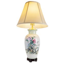 Landscape Painted Ceramic Table Lamp Landscape Painted Ceramic Table Lamp