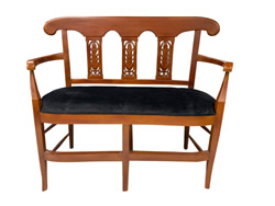 Queen Anne Bench Solid Mahogany
