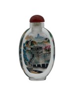 Hand Painted Oval Snuff Bottle