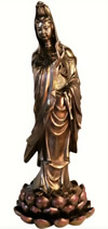 Kuan Yin Oriental Statue Bodhisattva of Compassion 36"H