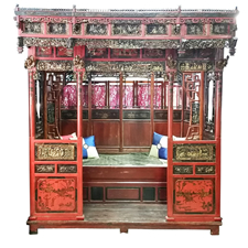 Chinese Wedding Bed Antique Qing Dynasty