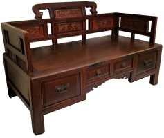Scholars Meditation Elm Wood Chair with Drawers and Carvings Scholars Meditation Elm Wood Chair with Drawers and Carvings