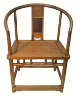 Occasional Chair With Round Back Ox Horn Design