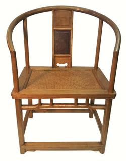 Occasional Chair With Round Back Ox Horn Design