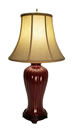 Oriental Table Lamp with Tong Chi Ox Blood Finish