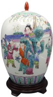 Chinese Melon Jar with Lid 1000 Children Playing