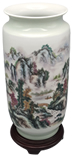 Chinese Porcelain Vase in White Landscape Decoration
