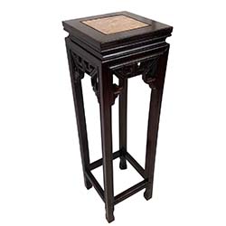 Oriental Plant Stand With Marble Top