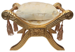 Cleopatra Bench Gold Leaf hand Carved