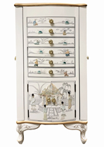 39" High Oriental Jewelry Armoire