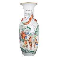 Hand Painted Oriental Imperial Porcelain Vase Hand Painted Oriental Imperial Porcelain Vase