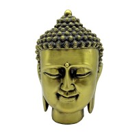 Chinese Bronze Buddha Head Sculpture