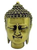 Chinese Bronze Buddha Head Sculpture