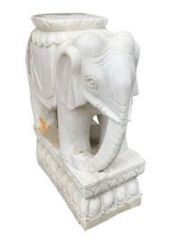 Oriental Stone Marble Statue Elephant