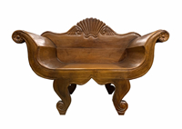 Elmwood Asain Carved Throne Chair