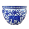  Blue And White Porcelain Fishbowl With Elephant Design