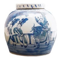 Beijing Blue and White Asian Ginger Jar Beijing Blue and White Asian Ginger Jar