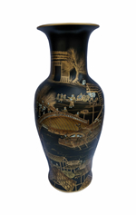 Asian Antique Black Vase 36 Inch High