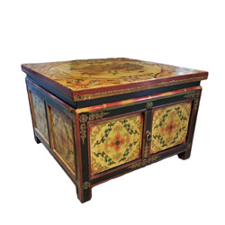 Tibetan Cabinet For Coffee Table Use