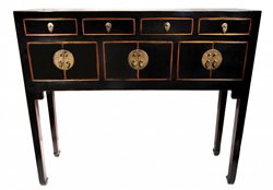 Chinese Console Lacquer Lady Chest