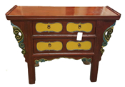 Tibetan Wing Top Table 5 Drawers 47" Wide