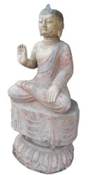 27"H Stone Garden Buddha Statue