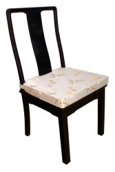 38"h. Solid Rosewood Oriental Side Chair with Cushion in Ming Style Design