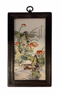 Chinese hand painted porcelain panel