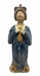Chinese Statue Lady Musician 15.5"H