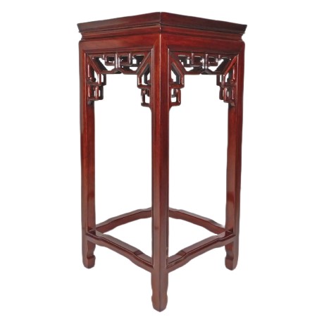 Rosewood Plant Stand Carved Ming Style