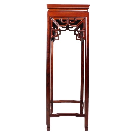 Display Table, 36"H Solid Carved Rosewood