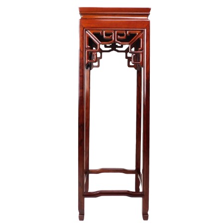 Rosewood Display Table Pedestal in Light Red Mahogany