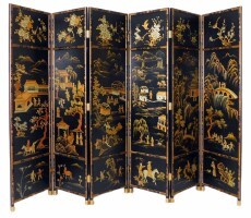 Folding Floor Screen in Chinese Landscape Painting, 6 Panels