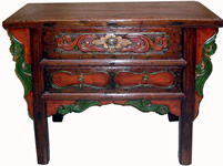 Two Drawers Carved Chinese Antique Cabinet