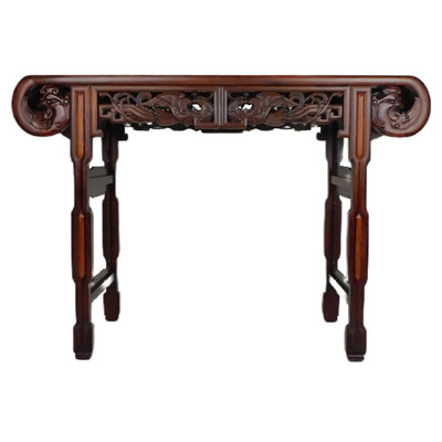 Rosewood Altar Table With Hand Carved Phoenix Design