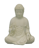 Tabletop White Buddha Sitting Meditation