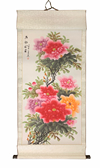 Chinese Silk Scroll - Chrysanthemums