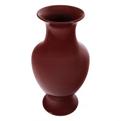 Chinese Porcelain Fishtail Vase Hand Glazed in Oxblood Red