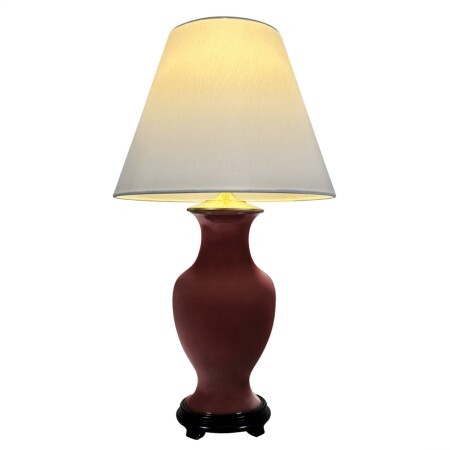 Porcelain Table Lamp in Oxblood Red with Stand Porcelain Table Lamp in Oxblood Red with Stand