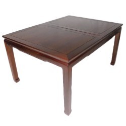 Hardwood Dining Table Rosewood Stain 60-96"W